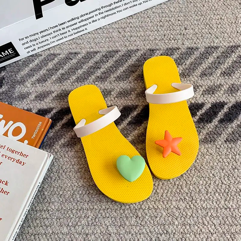 Women's Y2K Beach Slippers — Anti-Slip Flat Flip Flops for Summer & Outdoor