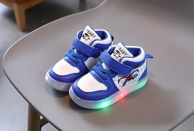 Children's Led Light Shoes Fashion   Boys Sneakers Girls Cartton Casual Shoes Breathable Kids Sport Shoes