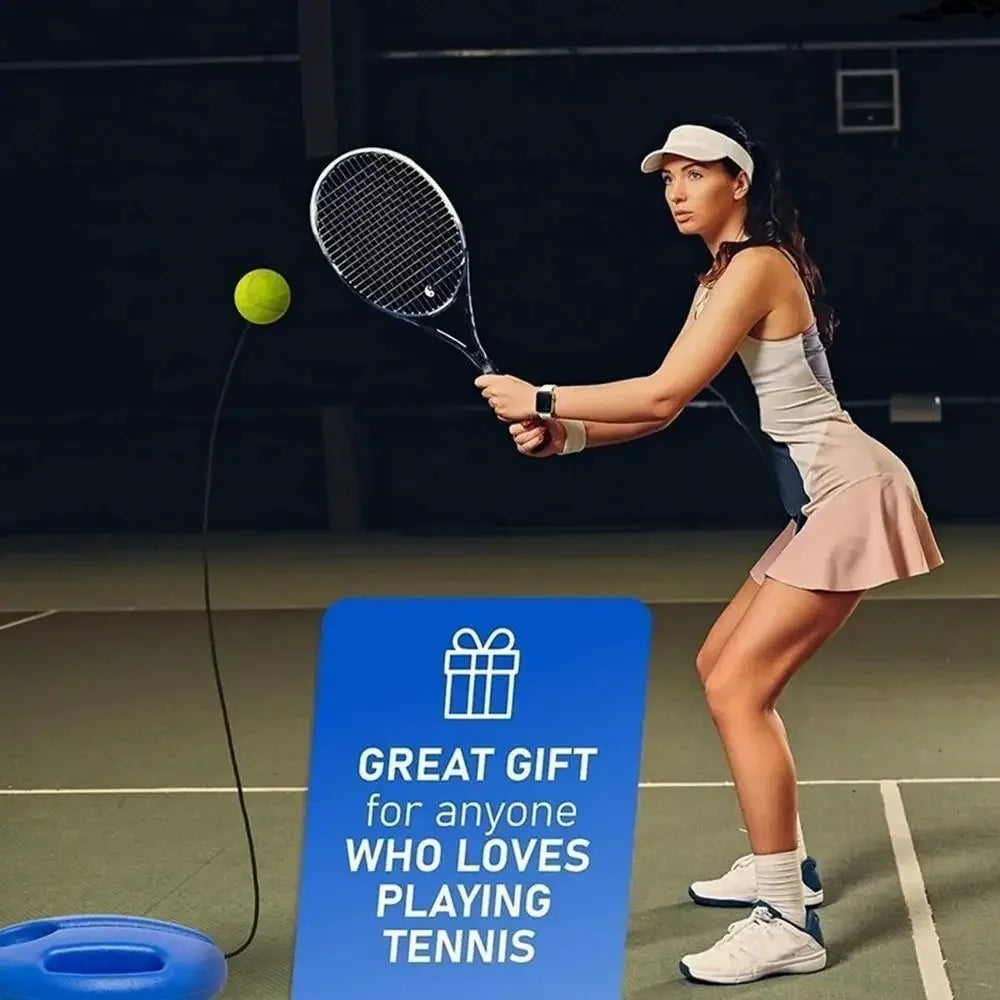Professional Tennis Trainer with Elastic Rope & Rebound Base