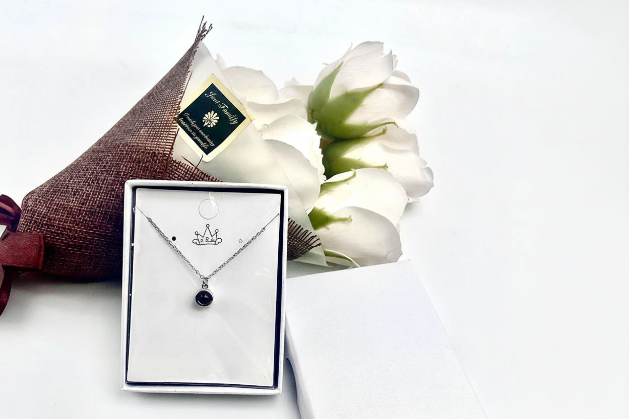 Personalized Photo Projection Necklace – Custom Heart Pendant with Your Picture Inside