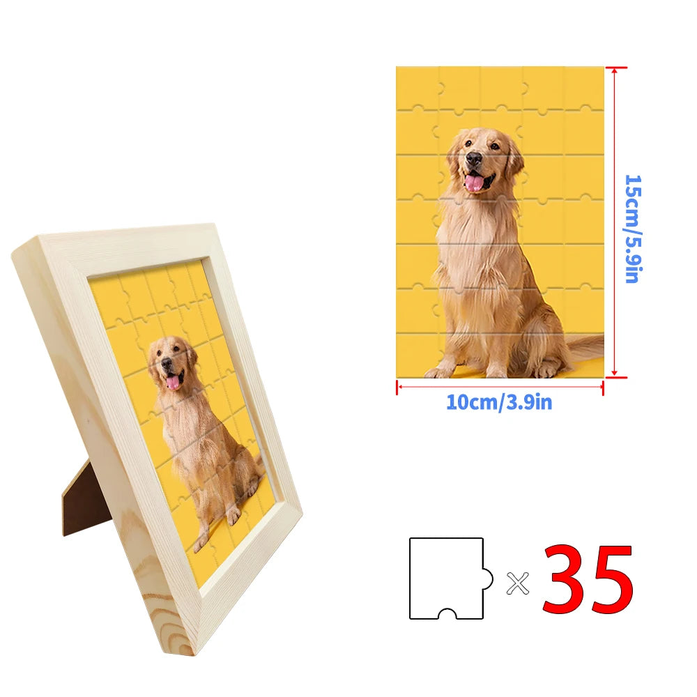 Personalized Custom Photo Puzzle with Frame — DIY Memorial Gift for Family