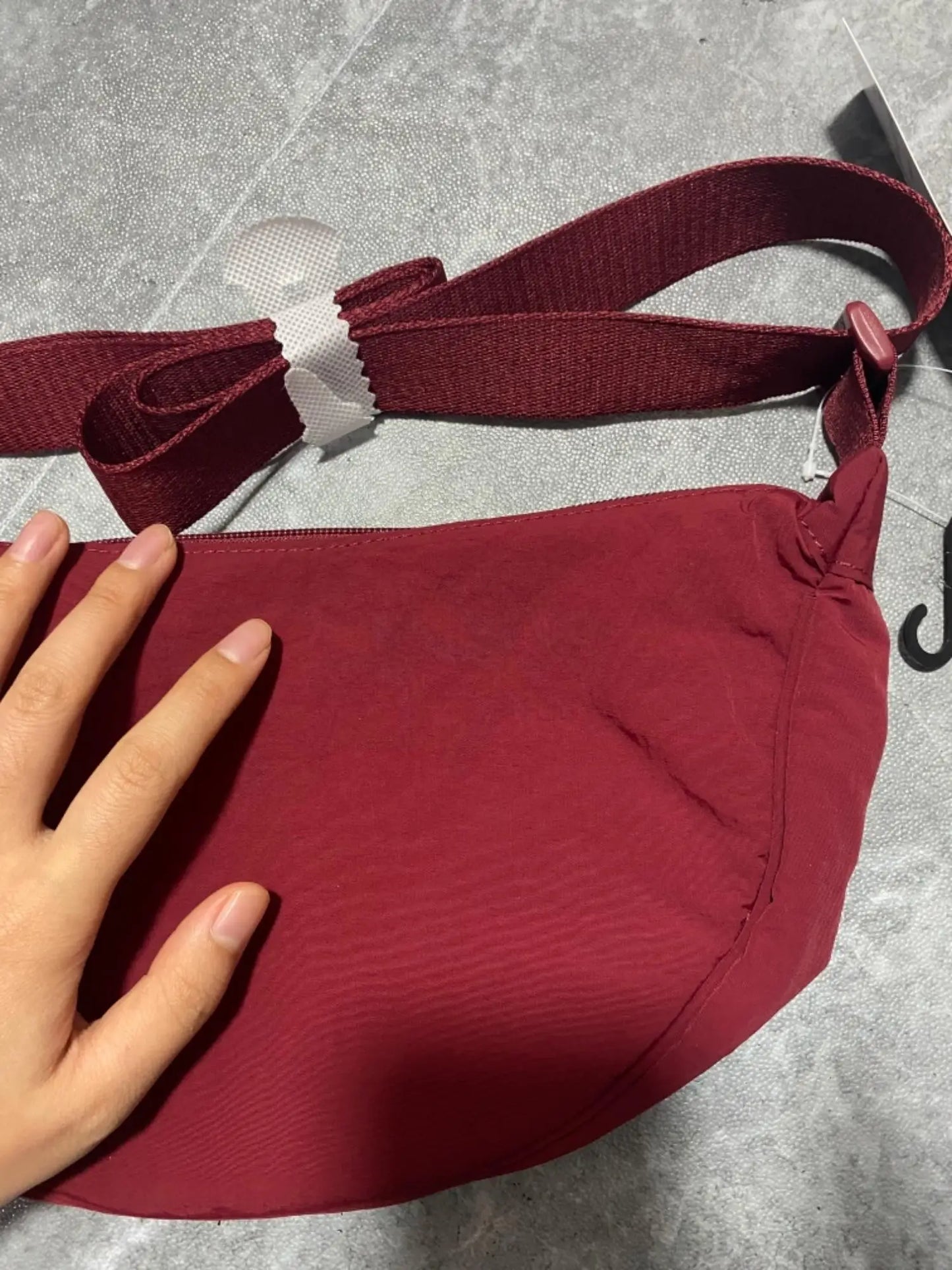 Japanese Style Dumpling Shape Adjustable Lightweight Single Shoulder Bag Underarm Bag Casual Simple Style Unisex Bag