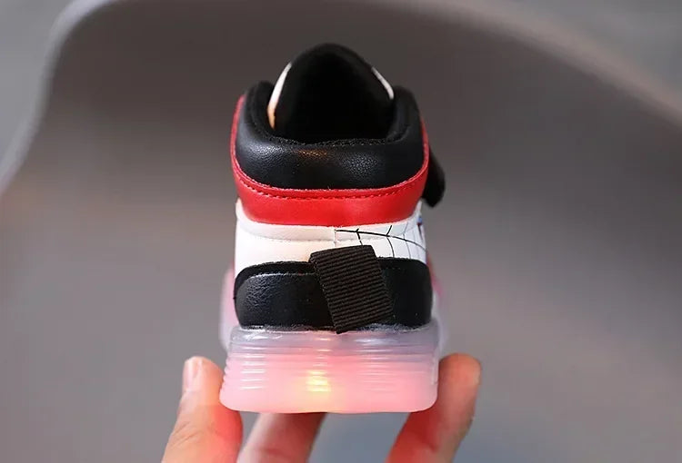Children's Led Light Shoes Fashion   Boys Sneakers Girls Cartton Casual Shoes Breathable Kids Sport Shoes
