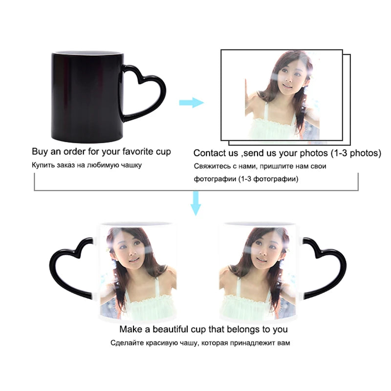 Personalized Magic Color-Changing Mug — Custom Photo, Logo & Text