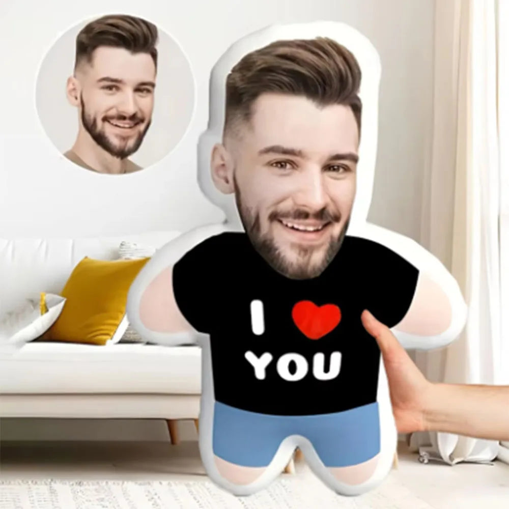 Personalized 'I Love You' Portrait Couples Cushion – Personalized Gift