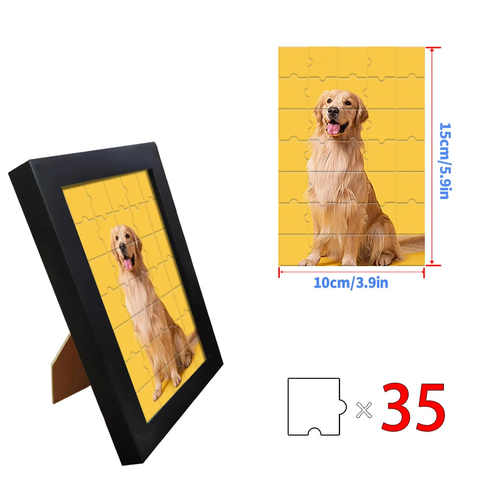 Personalized Custom Photo Puzzle with Frame — DIY Memorial Gift for Family