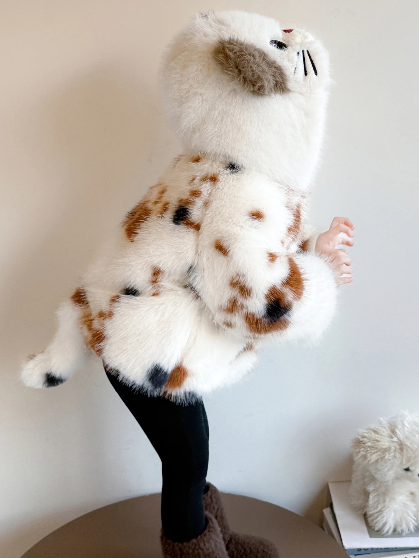 Adorable Faux Fur Cat Coat for Kids — Warm Winter Jacket