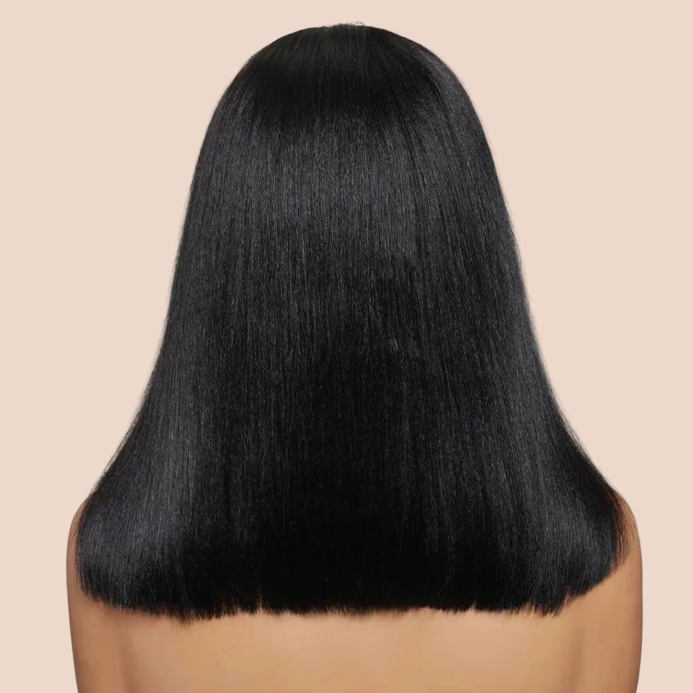 Hair Blunt Cut Bob Wigs Human Hair 7x5 Lace Glueless Short Straight Bob Wigs Yaki Straight Bob Wigs