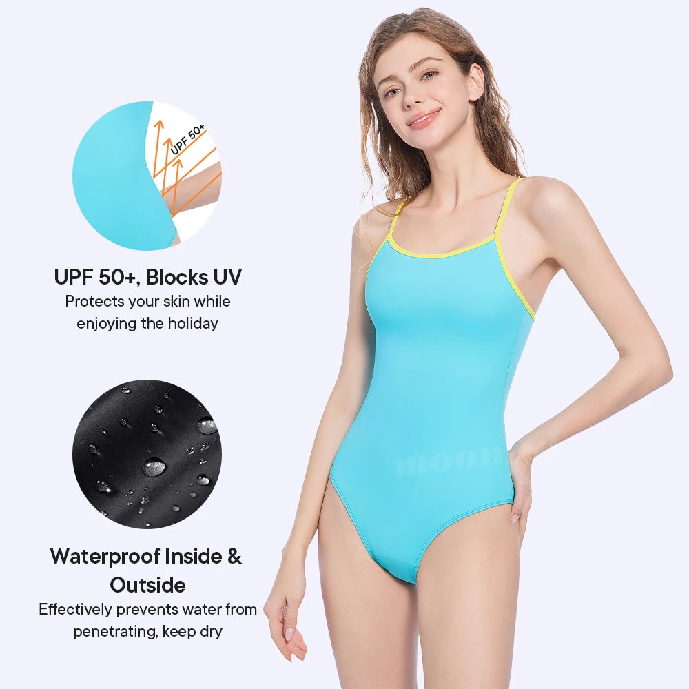Teen Period One-Piece Swimsuit — Leak-Proof Menstrual Swimwear for Girls