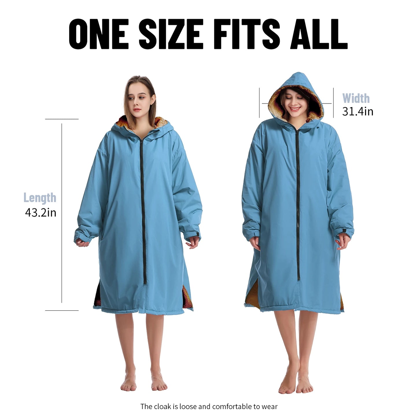 Mutao Ultra-Soft Waterproof Quick-Dry Changing Robe - Rapid Drying, Soft and Cozy - Perfect for Swimming, Surfing, Diving