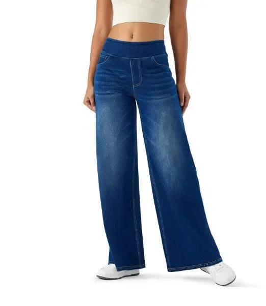 2026 High Waist Wide Leg Jeans Slim Fit Denim Pants for Women Office Casual Outing