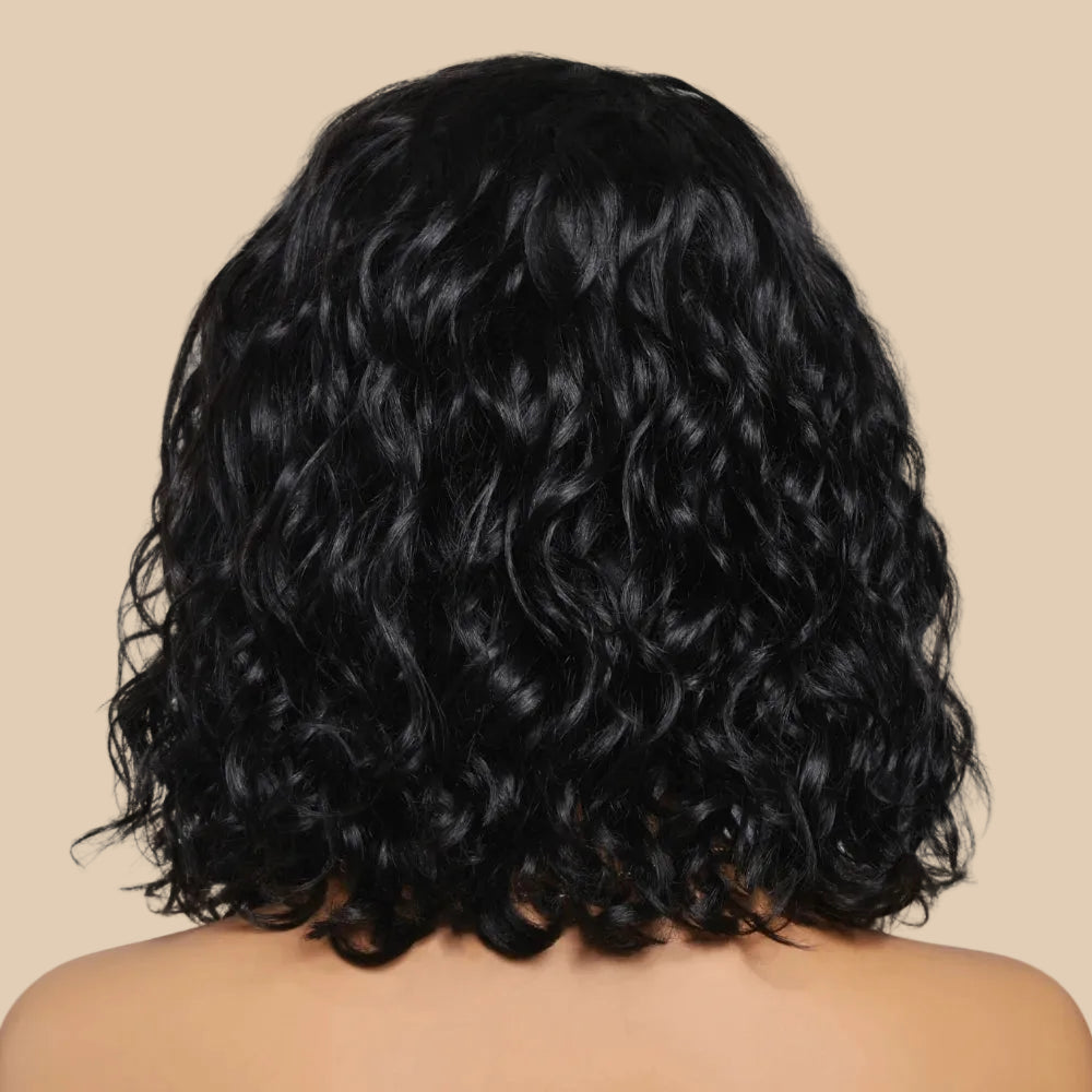 220% Density Water Wave Bob Wig – No-Slip 6x4 Minimalist Lace Glueless Human Hair | Ready To Wear