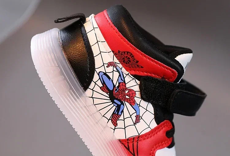 Children's Led Light Shoes Fashion   Boys Sneakers Girls Cartton Casual Shoes Breathable Kids Sport Shoes