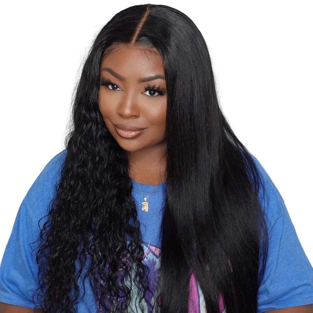 13x4 Bye Bye Slip Lace Frontal Wet & Wavy 2-in-1 Glueless Human Hair Wig