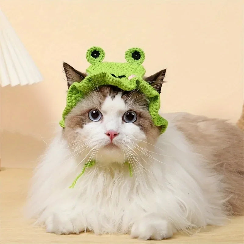 Cute Floral Pet Hat for Cats & Small Dogs