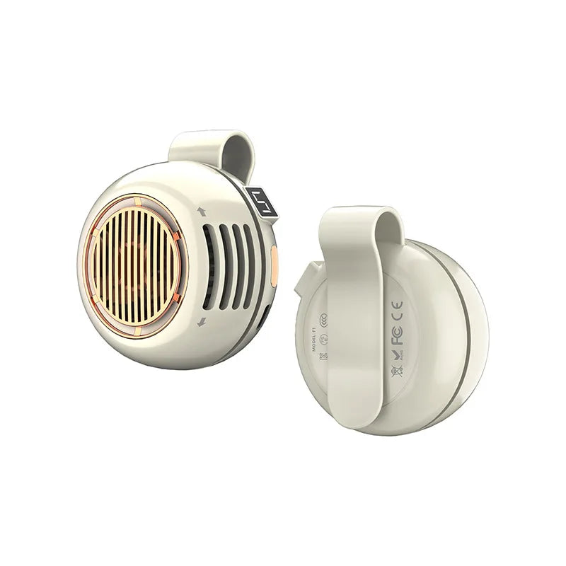 Lenovo Portable Clip Fan – Mini Bladeless USB Rechargeable Wearable Cooling Fan