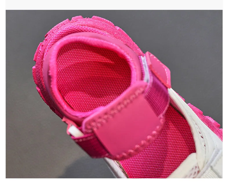 Children Sport Sandals for Girls Mesh Breathable Boys Sneaker Casual Beach Shoes Fashion Hollow Out Non-slip Flat Tenis Feminino