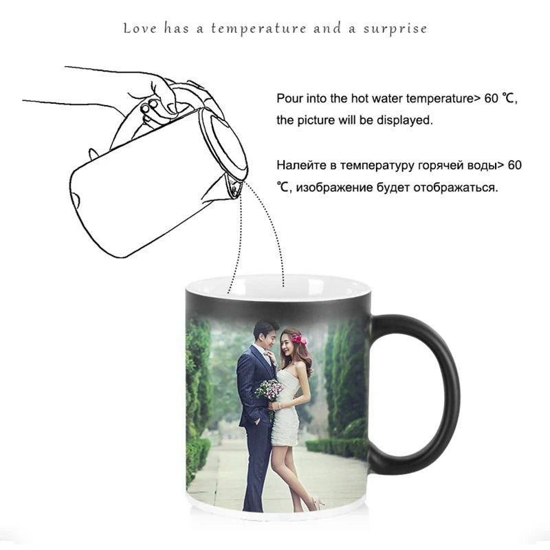 Personalized Magic Color-Changing Mug — Custom Photo, Logo & Text