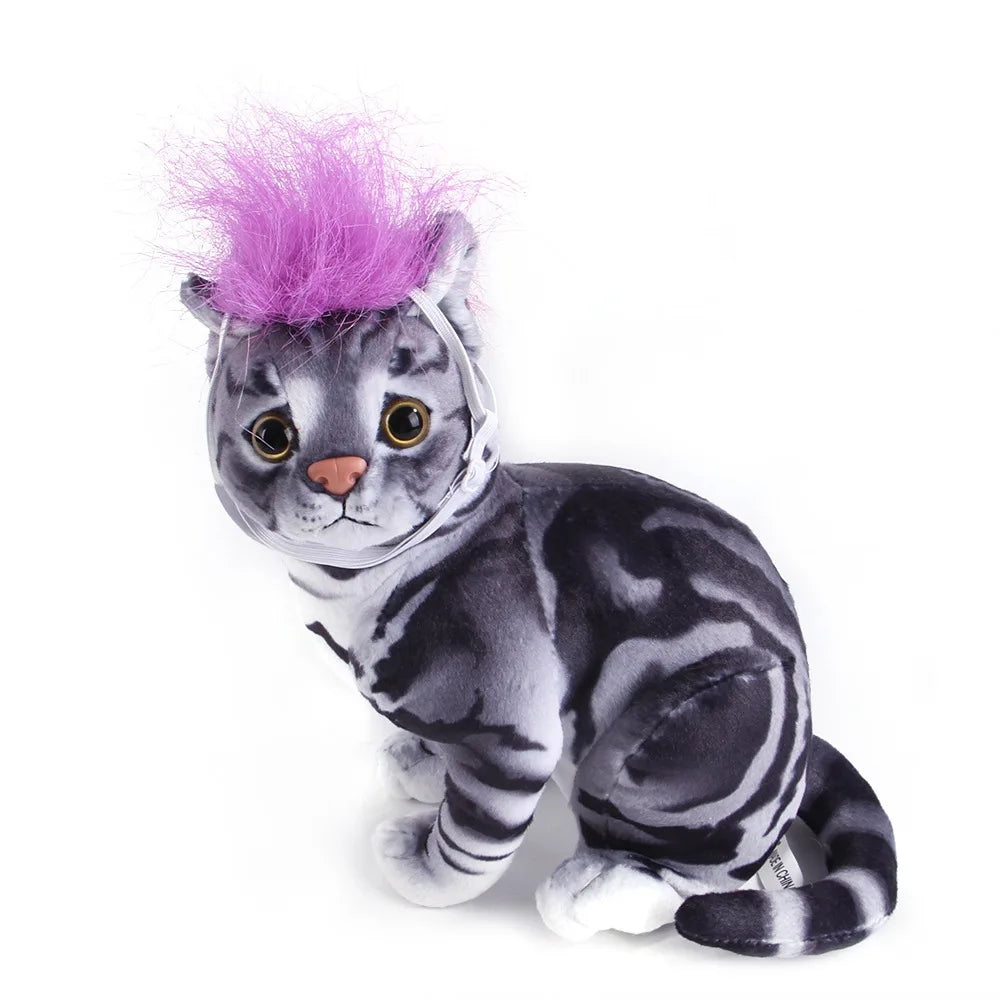 Halloween Pet Wig Cosplay Prop — Funny Hair Hat for Dogs & Cats