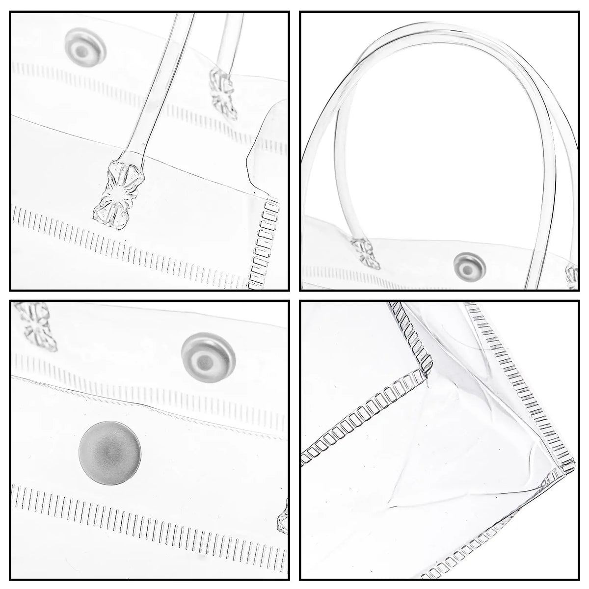 Transparent PVC Gift Tote Bags with Handle — Clear Plastic Packaging Bags