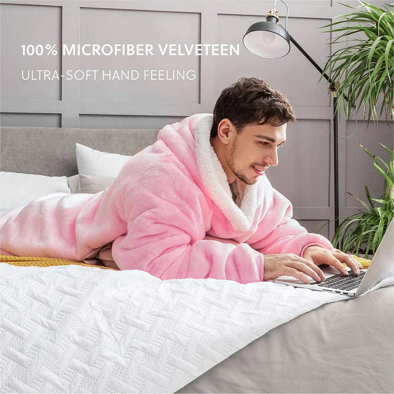 Oversized Wearable Fleece Blanket Hoodie
