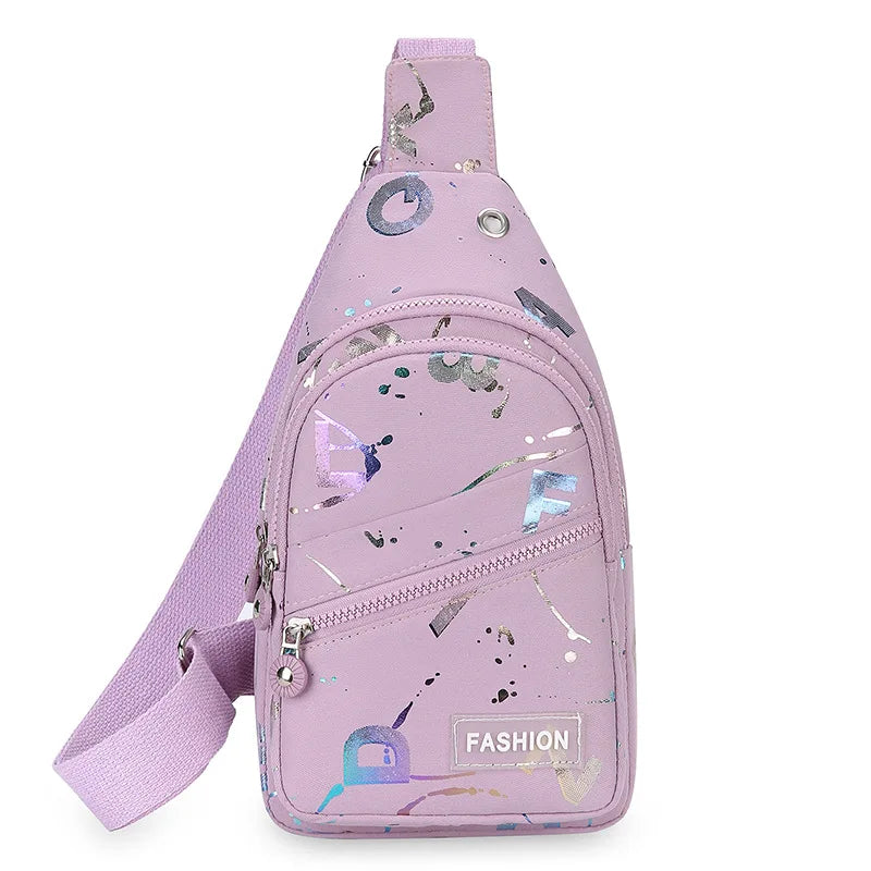Nylon Sling Chest Bag — Crossbody Backpack for Women & Men