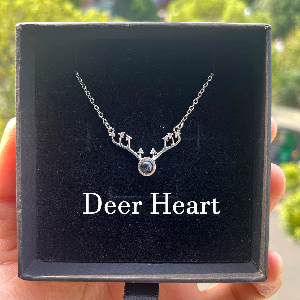 Personalized Photo Projection Necklace – Custom Heart Pendant with Your Picture Inside