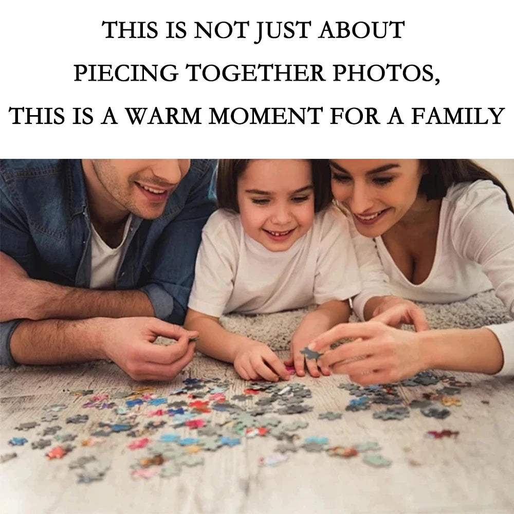 Personalized Custom Photo Puzzle with Frame — DIY Memorial Gift for Family