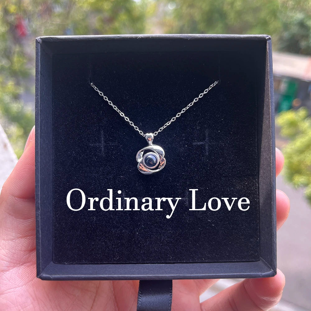 Personalized Photo Projection Necklace – Custom Heart Pendant with Your Picture Inside