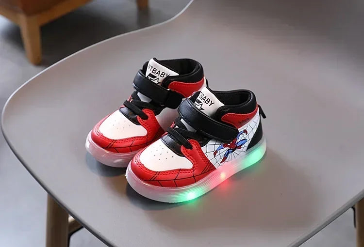 Children's Led Light Shoes Fashion   Boys Sneakers Girls Cartton Casual Shoes Breathable Kids Sport Shoes