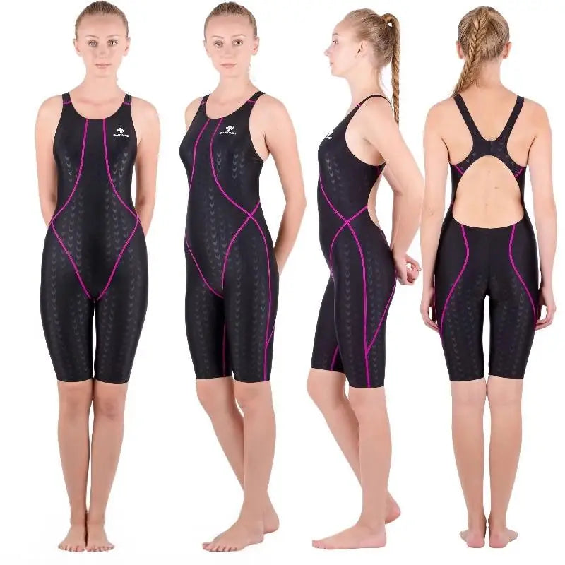 Women's Professional Training One-Piece Swimsuit — Quick Dry Racerback
