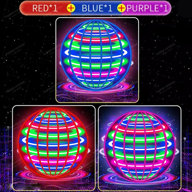 Flying Spinner Ball Toy — LED Hover Boomerang with Remote Control