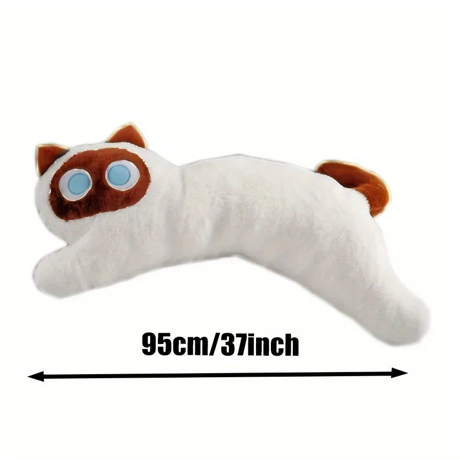 Black Cat Plush Pillow Logic Cat Doll Long Bedhead Pillow Dormitory Sleeping Leg Clamp Pillow Sofa Cushion Home Using Supplies