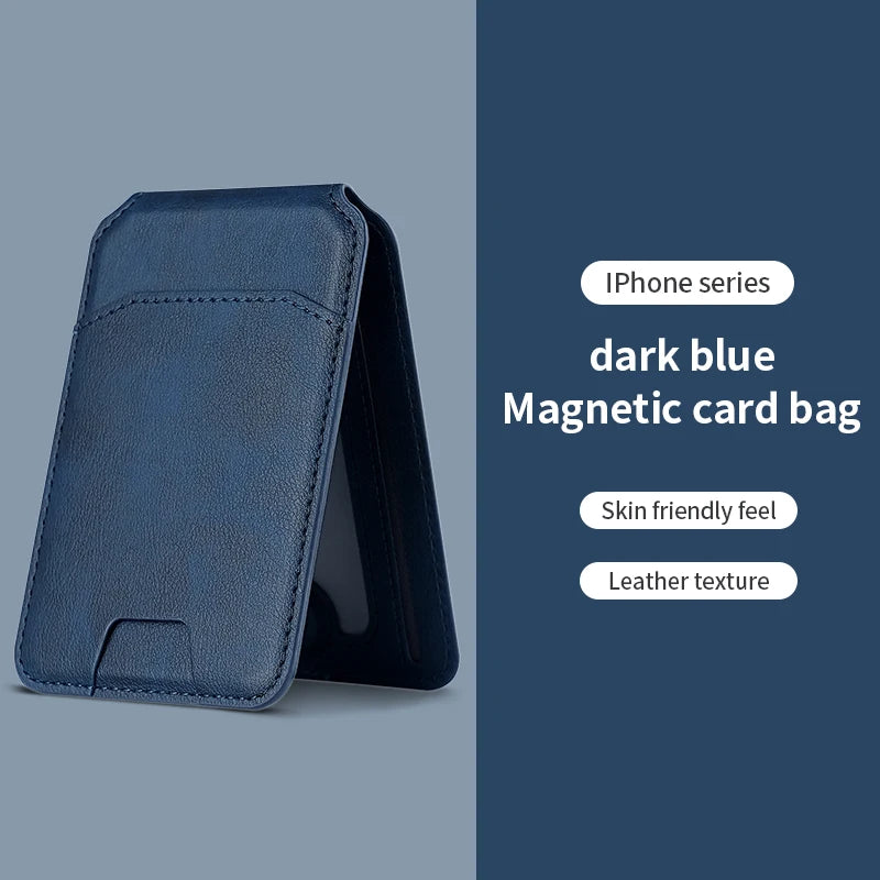 MagSafe Magnetic Leather Wallet Case for iPhone 16 15 14 13 12 Pro Max — Card Holder