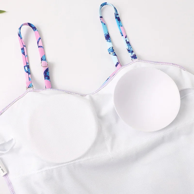 Family Matching Swimsuit — Mom & Daughter Tie-Dye Bikini Set