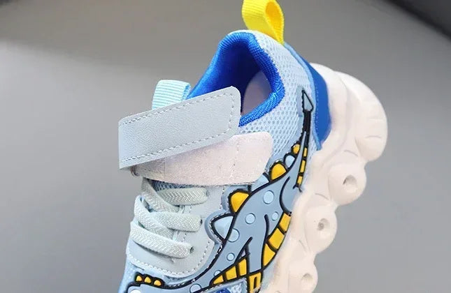 LED Children Cute Cartoon Boys Casual Sneaker for Children Shoes Girl Mesh Breathable Lighting Shoes Baby Illuminated Shoe