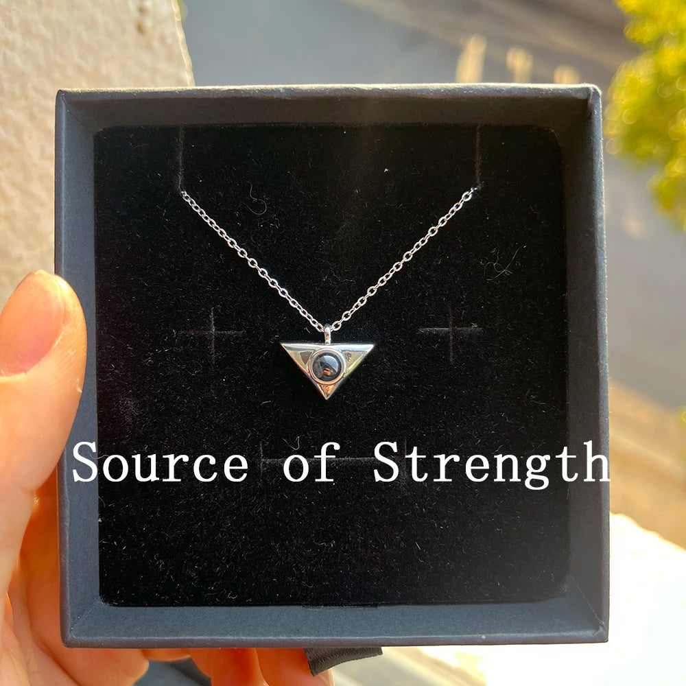 Personalized Photo Projection Necklace – Custom Heart Pendant with Your Picture Inside