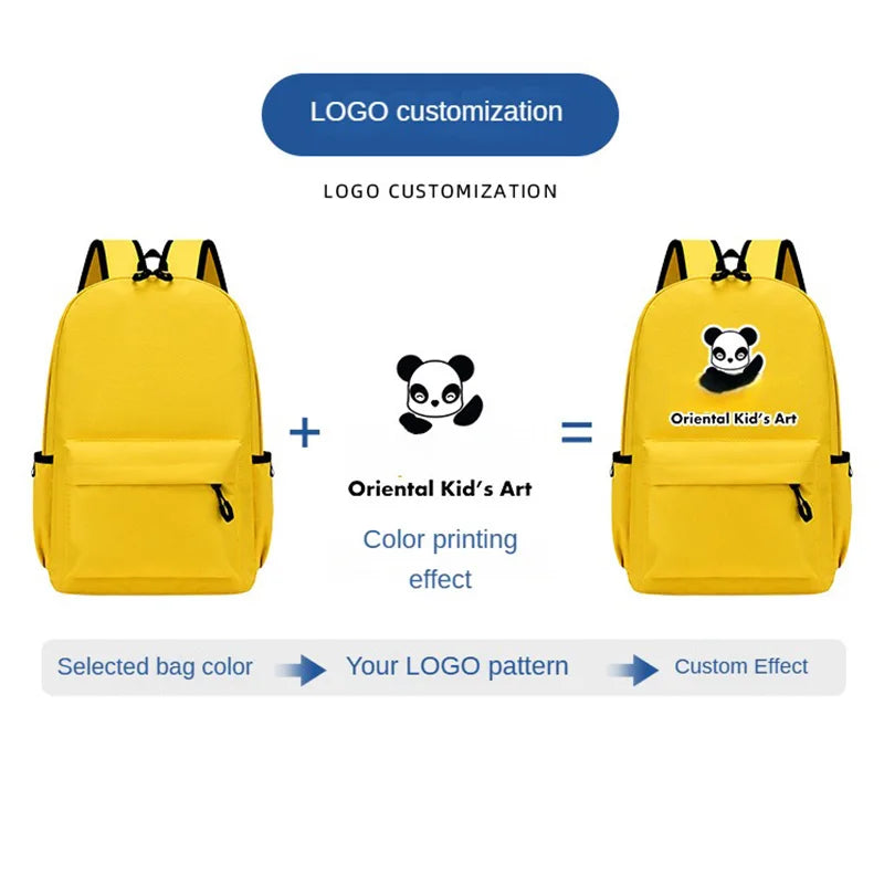 Personalized School Backpack – Custom Logo & Name Oxford Bag