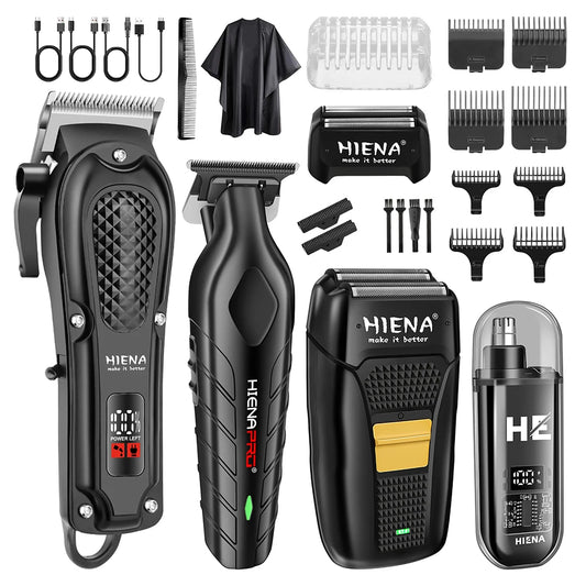 HIENA Electric Hair Trimmer & Grooming Kit — Rechargeable Multi-Purpose Clipper
