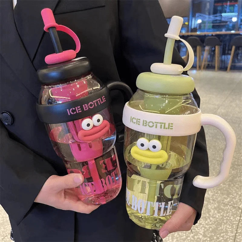 Large-Capacity Sports Water Bottle with Straw — 1300ml BPA-Free