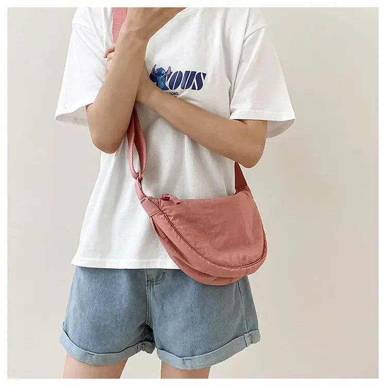 Nylon Hobos Women's Shoulder Dumpling Bag Large Capacity Travel Crossbody Half Moon Bags Outdoor Phone Pouch Handbags Wholesale