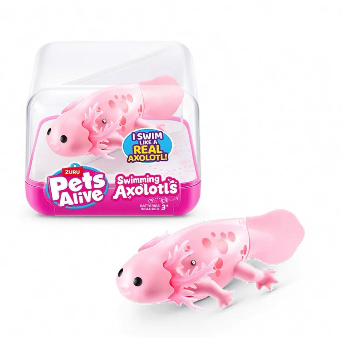 NEW Genuine Zuru Pets Alive Anime Action Figure Swimming Axolotls Magic Swimming Mermaid Diy Toy Model Collection Toy for Boys