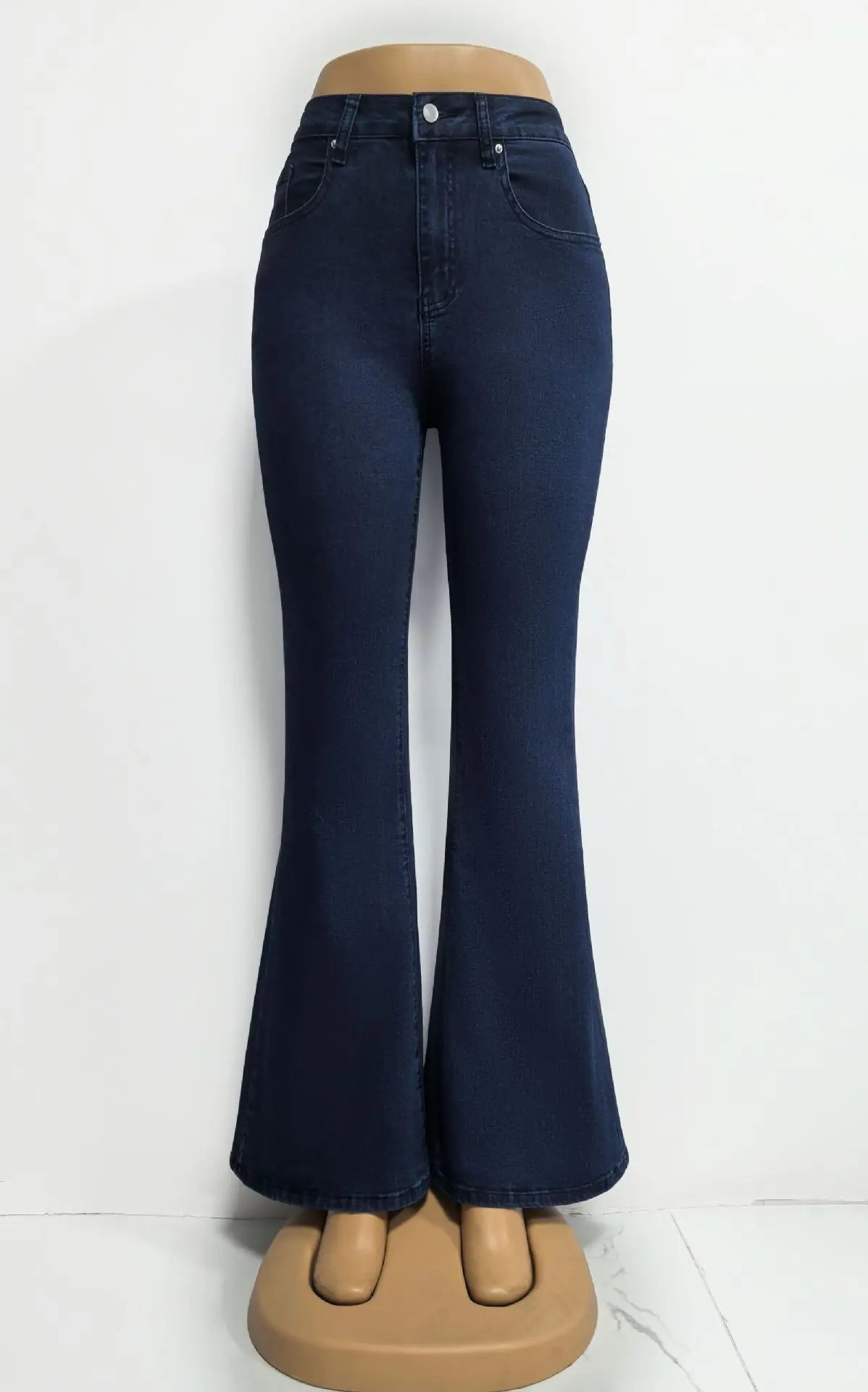 Women's High Waist Flared Jeans — Stretch Slim Fit Street Style