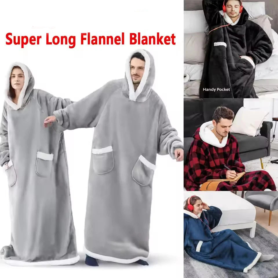 Oversized Wearable Fleece Blanket Hoodie