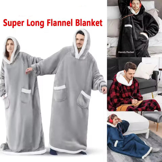 Oversized Wearable Fleece Blanket Hoodie