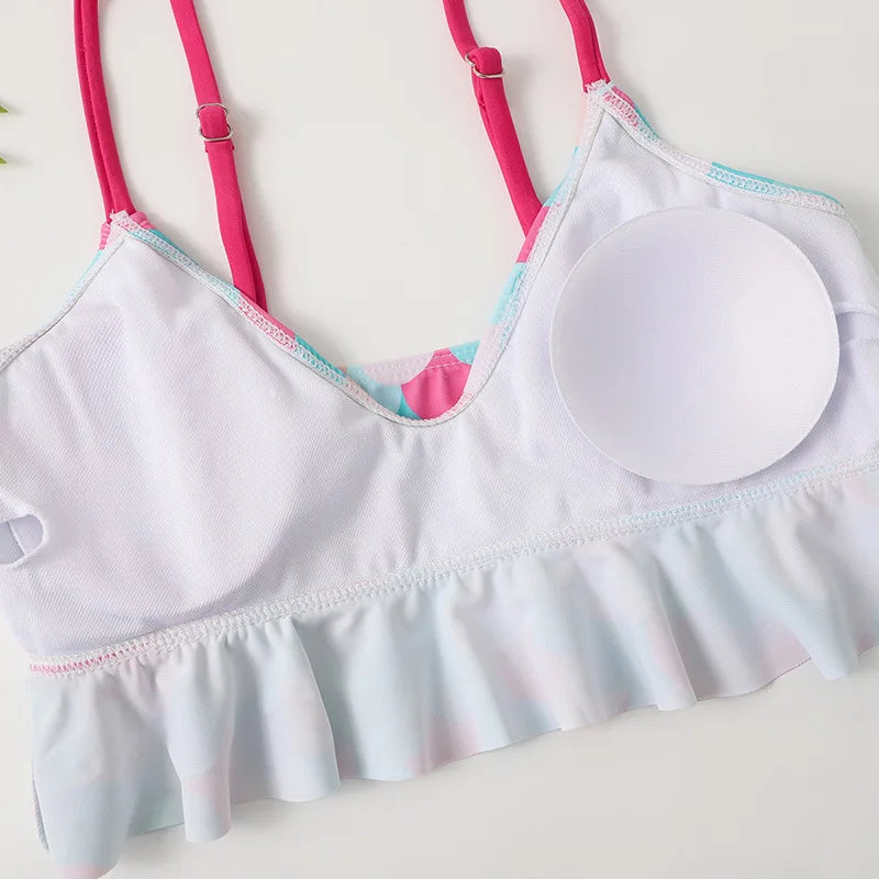 Family Matching Swimsuit — Mom & Daughter Tie-Dye Bikini Set