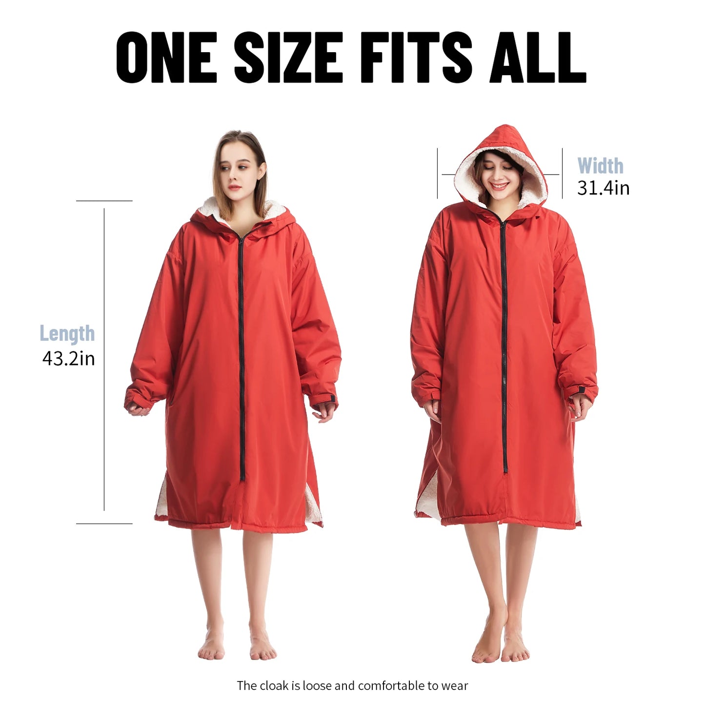 Mutao Ultra-Soft Waterproof Quick-Dry Changing Robe - Rapid Drying, Soft and Cozy - Perfect for Swimming, Surfing, Diving