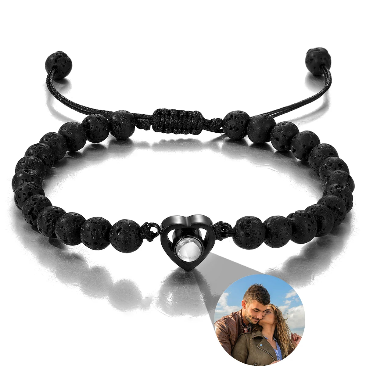 Personalized Photo Projection Bracelet — Custom Memory Jewelry