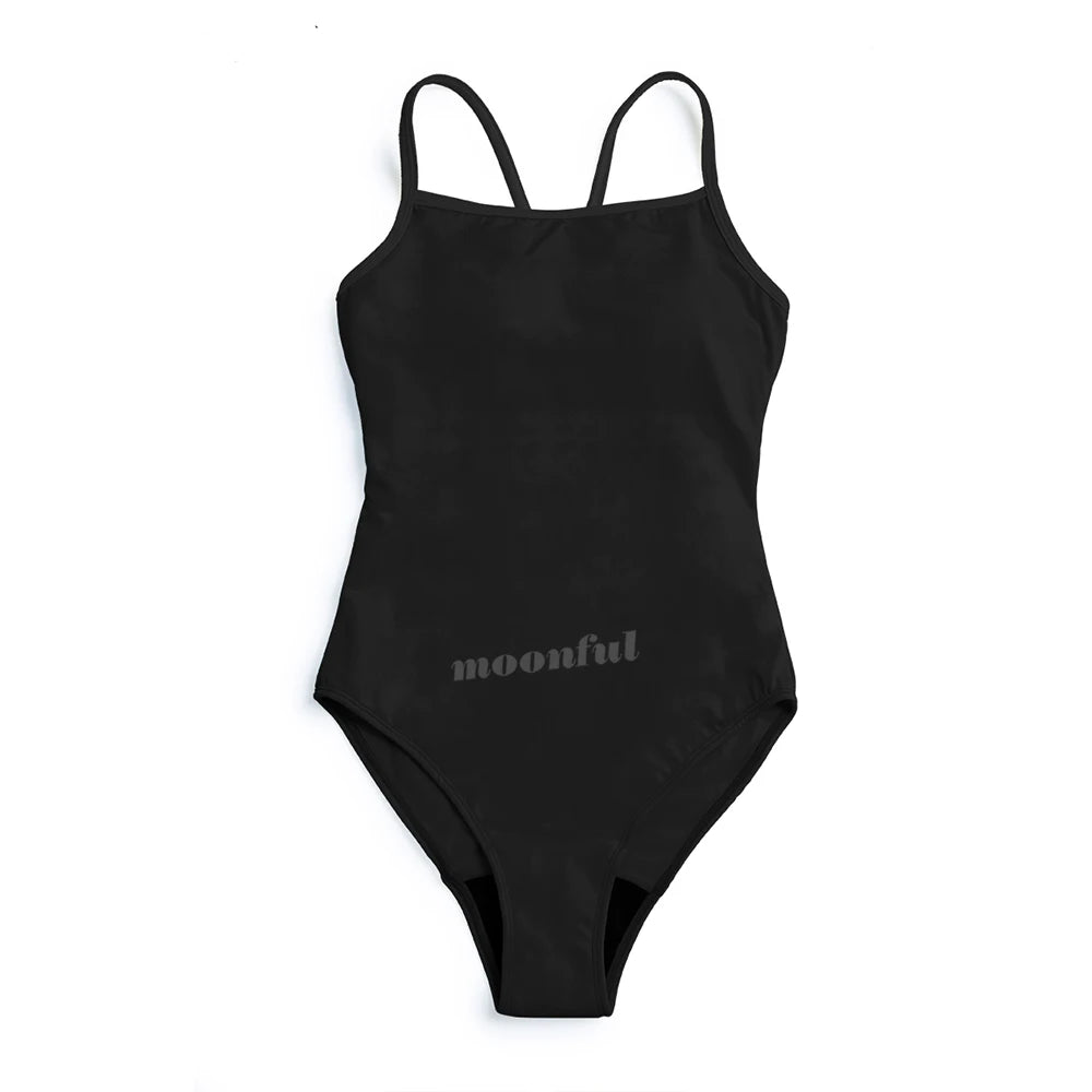 Teen Period One-Piece Swimsuit — Leak-Proof Menstrual Swimwear for Girls