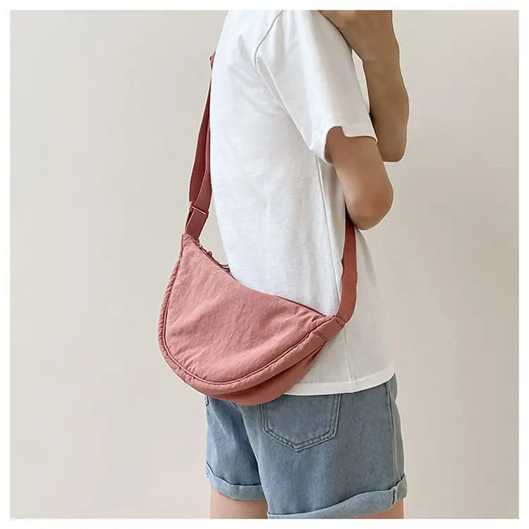 Nylon Hobos Women's Shoulder Dumpling Bag Large Capacity Travel Crossbody Half Moon Bags Outdoor Phone Pouch Handbags Wholesale